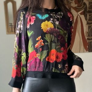 Alice + Olivia Calvin Floral Raglan Top